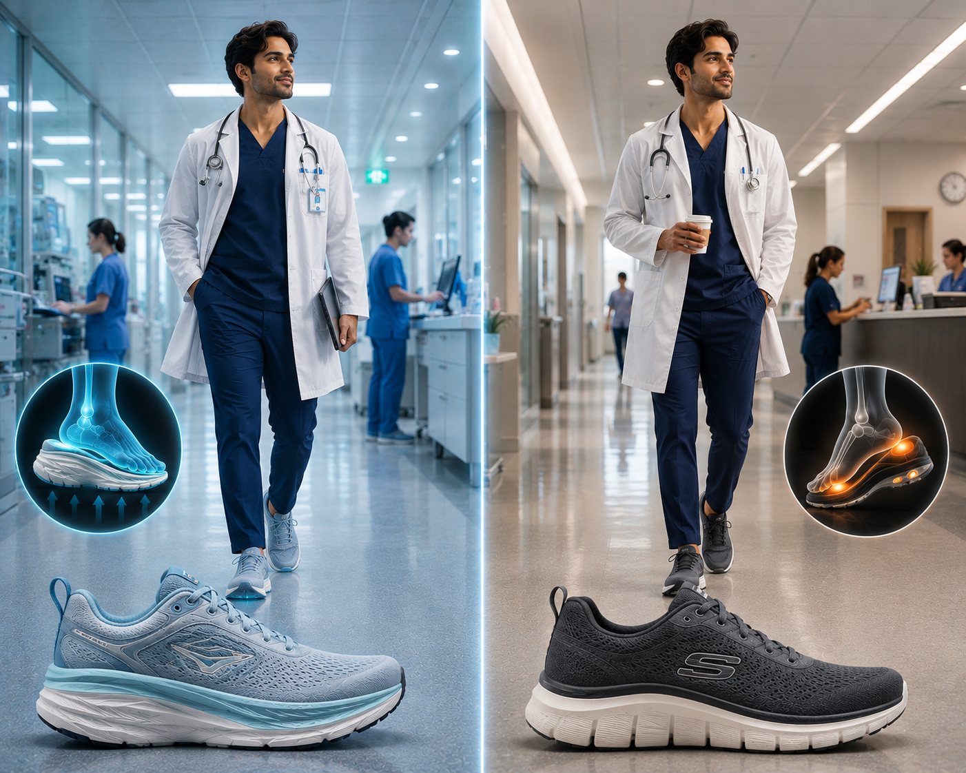 Hoka vs Skechers for Doctors