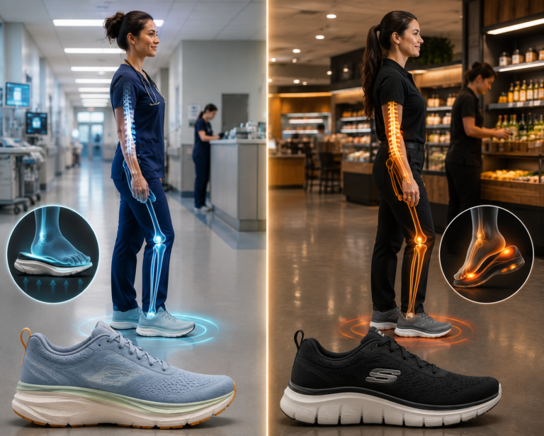 Hoka vs Skechers for standing all day
